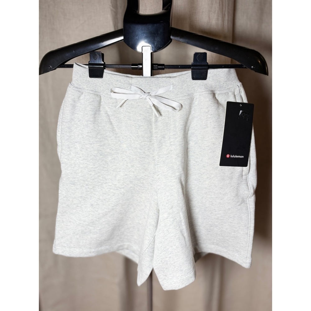 Lululemon Steady State Shorts Mens XS Heather Gray 7 Inch Fleece Athleisure NWT